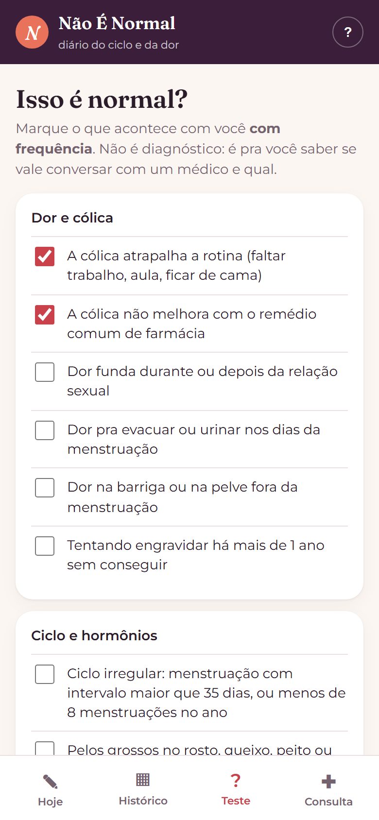 Teste Isso é normal
